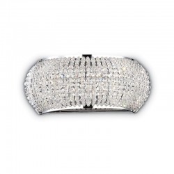 Pasha - Chrome 3 Light Wall Lamp with Crystal Pasha - Chrome 3 Light Wall Lamp with Crystal