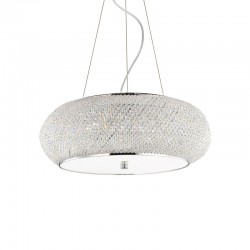 Pasha - Chrome 10 Light Pendant with Crystal Pasha - Chrome 10 Light Pendant with Crystal