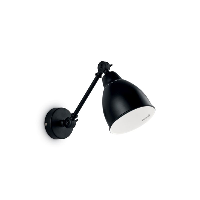 IdealLux-027852 - Newton - Adjustable Black Wall Lamp