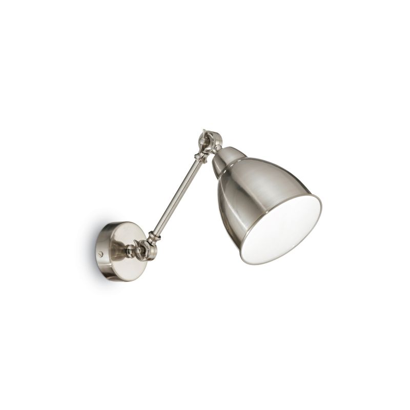 IdealLux-016399 - Newton - Adjustable Nickel Wall Lamp