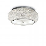 Pasha - Chrome 10 Light Ceiling Lamp with Crystal Pasha - Chrome 10 Light Ceiling Lamp with Crystal