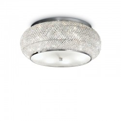 Pasha - Chrome 10 Light Ceiling Lamp with Crystal Pasha - Chrome 10 Light Ceiling Lamp with Crystal