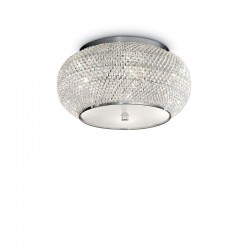 Pasha - Chrome 6 Light Ceiling Lamp with Crystal Pasha - Chrome 6 Light Ceiling Lamp with Crystal