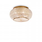 Pasha - Gold 6 Light Ceiling Lamp with Crystal Pasha - Gold 6 Light Ceiling Lamp with Crystal