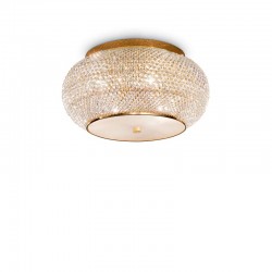 Pasha - Gold 6 Light Ceiling Lamp with Crystal Pasha - Gold 6 Light Ceiling Lamp with Crystal