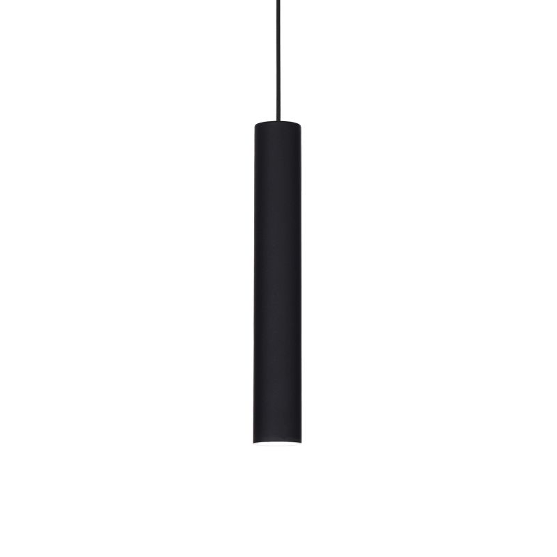 IdealLux-104928 - Look - Black Metal Tube Single Hanging Pendant