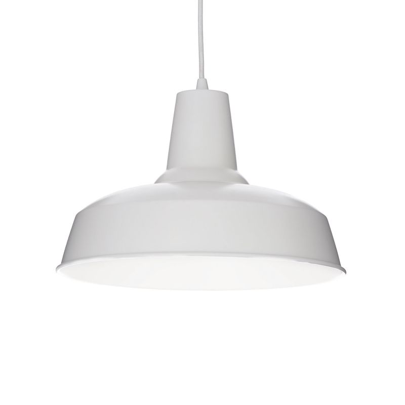 IdealLux-102047 - Moby - White Metal Single Hanging Pendant