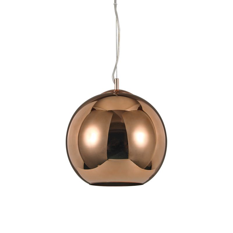 IdealLux-111902 - Nemo - Copper Glass Globe Single Hanging Pendant -Ø30