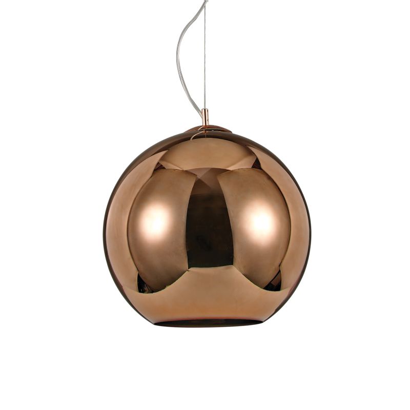 IdealLux-111919 - Nemo - Copper Glass Globe Single Hanging Pendant -Ø40