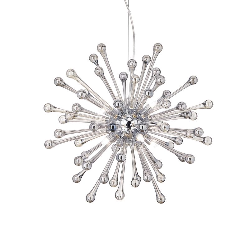 IdealLux-115801 - Pauline - Decorative Glass 8 Light Hanging Pendant