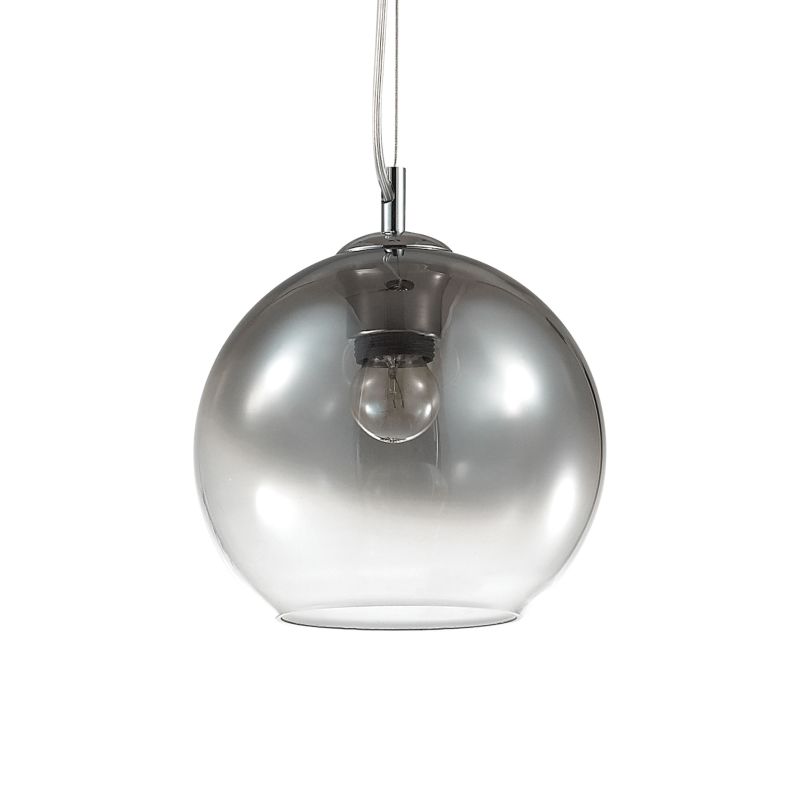 IdealLux-149585 - Nemo - Clear with Shady Glass Globe Single Pendant -Ø20