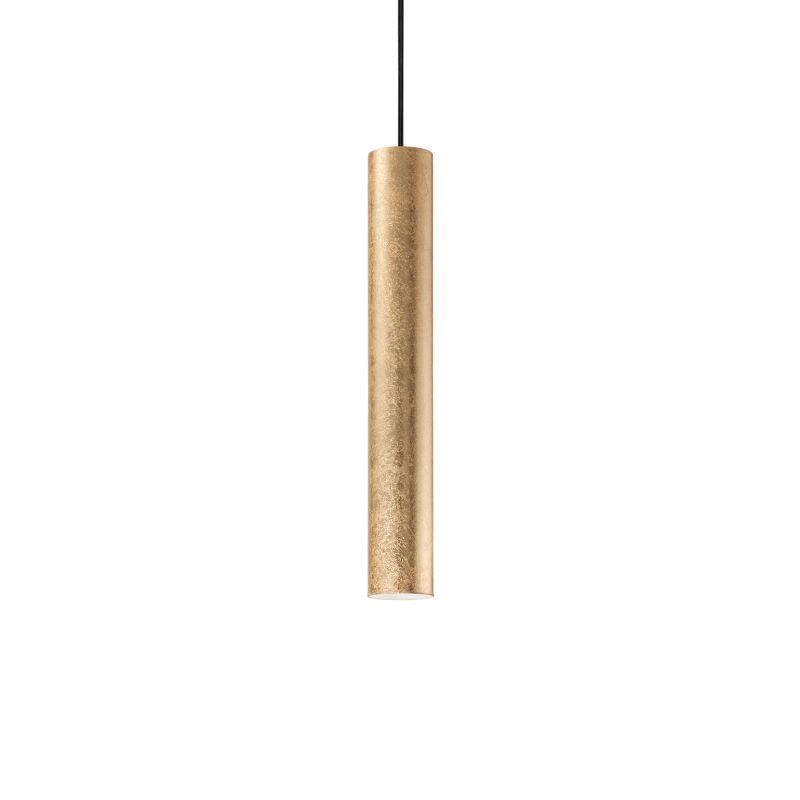 IdealLux-141817 - Look - Gold Metal Tube Single Hanging Pendant