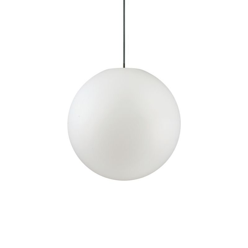 IdealLux-136004 - Sole - Medium Outdoor White Globe Single Hanging Pendant