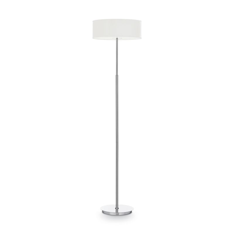 Table & Floor Lamp - Woody - White Fabric with Frosted Glass Floor Lamp IdealLux-143163 - Woody - White Fabric with Frosted Glass Floor Lamp