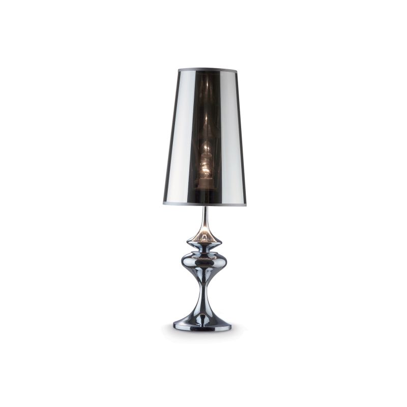 IdealLux-032436 - Alfiere - Big Smoky with Chrome Table Lamp