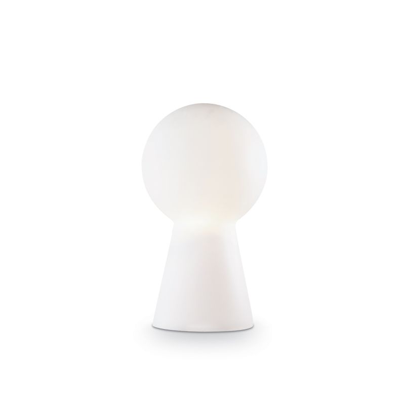 IdealLux-000251 - Birillo - White Glass Table Lamp