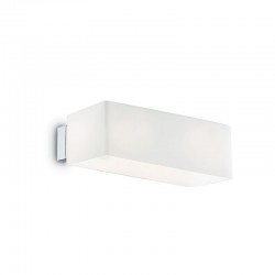 Box - Chrome Up & Down Wall Lamp with White Glass Box - Chrome Up & Down Wall Lamp with White Glass