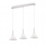 Cocktail - White 3 Light over Island Fitting with White Glass Cocktail - White 3 Light over Island Fitting with White Glass