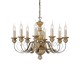 Ceiling Lights - Dora - Antique Gold with Leaf 8 Light Pendant IdealLux-020839 - Dora - Antique Gold with Leaf 8 Light Pendant