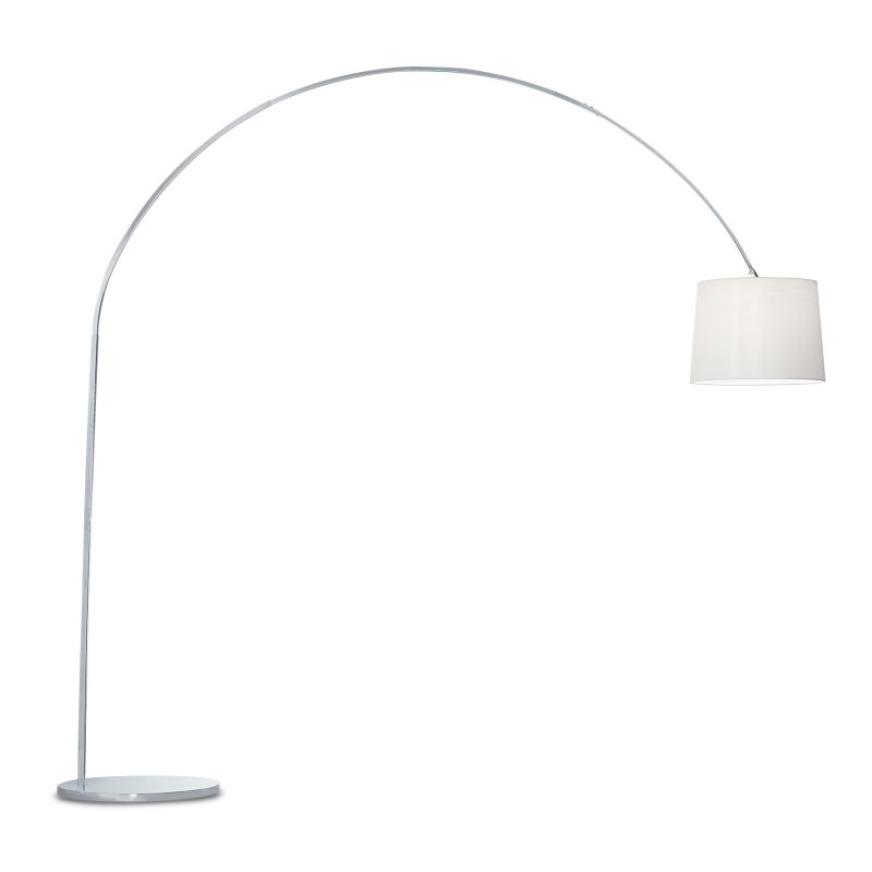 Table & Floor Lamp - Dorsale - White Fabric and Chrome Floor Lamp IdealLux-012605 - Dorsale - White Fabric and Chrome Floor Lamp