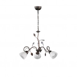 Traditio - Antique Rust 3 Light Centre Fitting with Alabaster Glass Traditio - Antique Rust 3 Light Centre Fitting with Alabaster Glass
