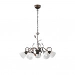 Traditio - Antique Rust 5 Light Centre Fitting with Alabaster Glass Traditio - Antique Rust 5 Light Centre Fitting with Alabaster Glass