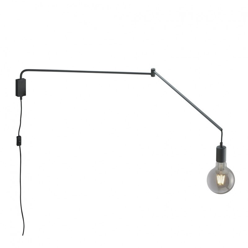 - Line - Matt Black Plug-in Wall Lamp Trio-200200132 - Line - Matt Black Plug-in Wall Lamp