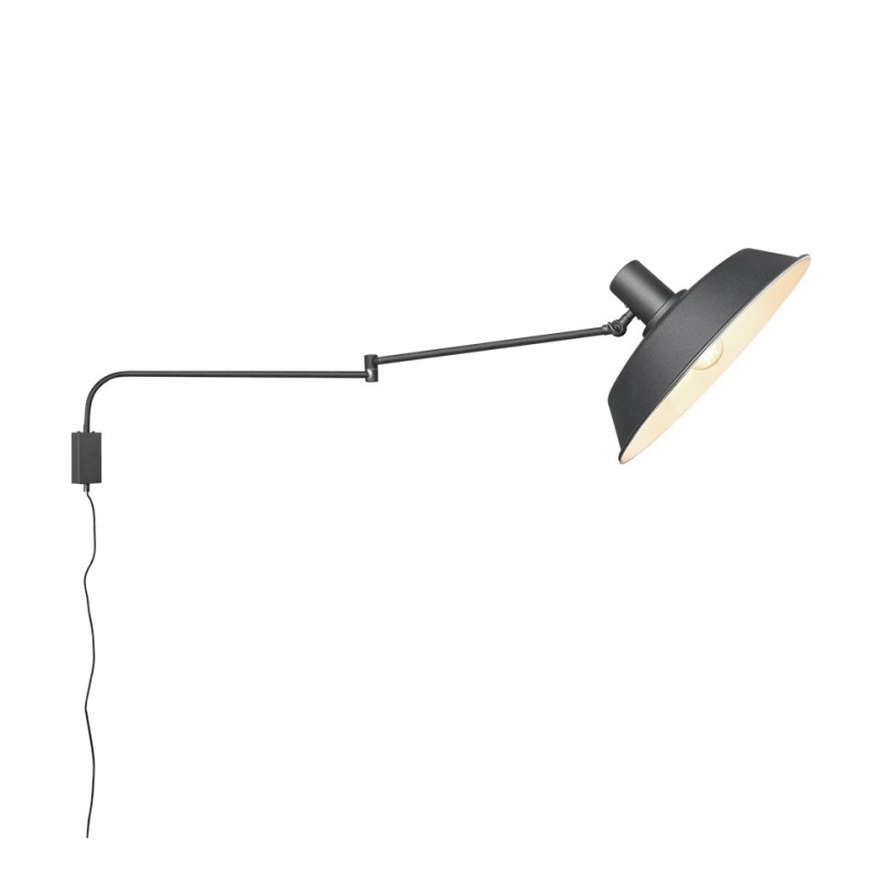 - Bolder - Matt Black Plug-in Wall Lamp Trio-200300132 - Bolder - Matt Black Plug-in Wall Lamp