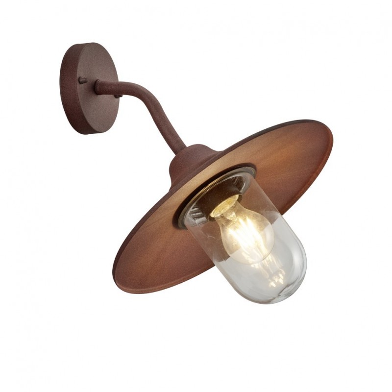 Trio-201760124 - Brenta - Rusty Wall Lamp with Clear Diffuser