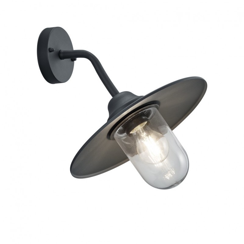 - Brenta - Anthracite Wall Lamp with Clear Diffuser Trio-201760142 - Brenta - Anthracite Wall Lamp with Clear Diffuser