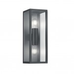 Garonne - Anthracite 2 Light Wall Lamp with Clear Glass Garonne - Anthracite 2 Light Wall Lamp with Clear Glass