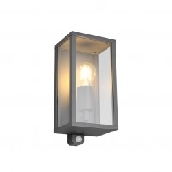 Garonne - Anthracite PIR Wall Lamp with Clear Glass Garonne - Anthracite PIR Wall Lamp with Clear Glass