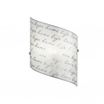 Signa - White Wall Lamp with White Glass with Clear Letters Signa - White Wall Lamp with White Glass with Clear Letters