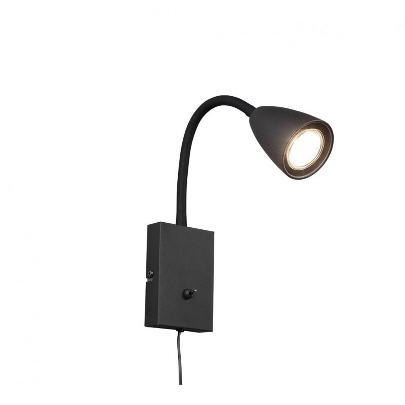 - Wanda - Matt Black Plug-in Wall Lamp Trio-202670132 - Wanda - Matt Black Plug-in Wall Lamp