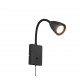 - Wanda - Matt Black Plug-in Wall Lamp Trio-202670132 - Wanda - Matt Black Plug-in Wall Lamp
