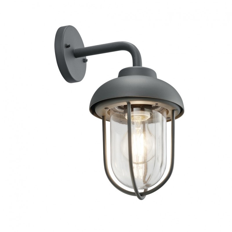 - Duero - Anthracite Wall Lamp with Clear Glass Diffuser Trio-202760142 - Duero - Anthracite Wall Lamp with Clear Glass Diffuser