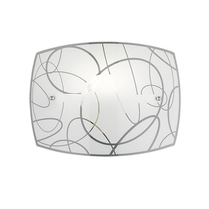 Wall Lights - Spirelli - Decorative Wall Lamp with White Glass Trio-204400101 - Spirelli - Decorative Wall Lamp with White Glass