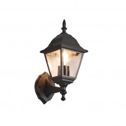 Livenza - Traditional Matt Black Uplighter Wall Lamp