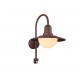 Trio-207269124 - Norman - Rusty PIR Wall Lamp with White Diffuser