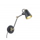 - Edward - Matt Black & Gold Plug-in Wall Lamp Trio-208870132 - Edward - Matt Black & Gold Plug-in Wall Lamp