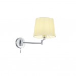 Lyon - Matt Nickel Wall Lamp with White Shade Lyon - Matt Nickel Wall Lamp with White Shade