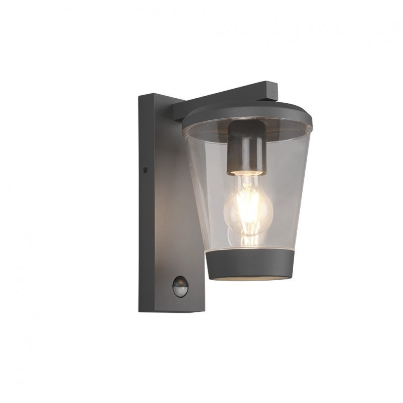 Trio-211069142 - Cavado - Anthracite PIR Wall Lamp with Clear Diffuser