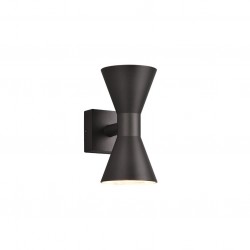Ardas - Matt Black Up & Down Wall Lamp IP44