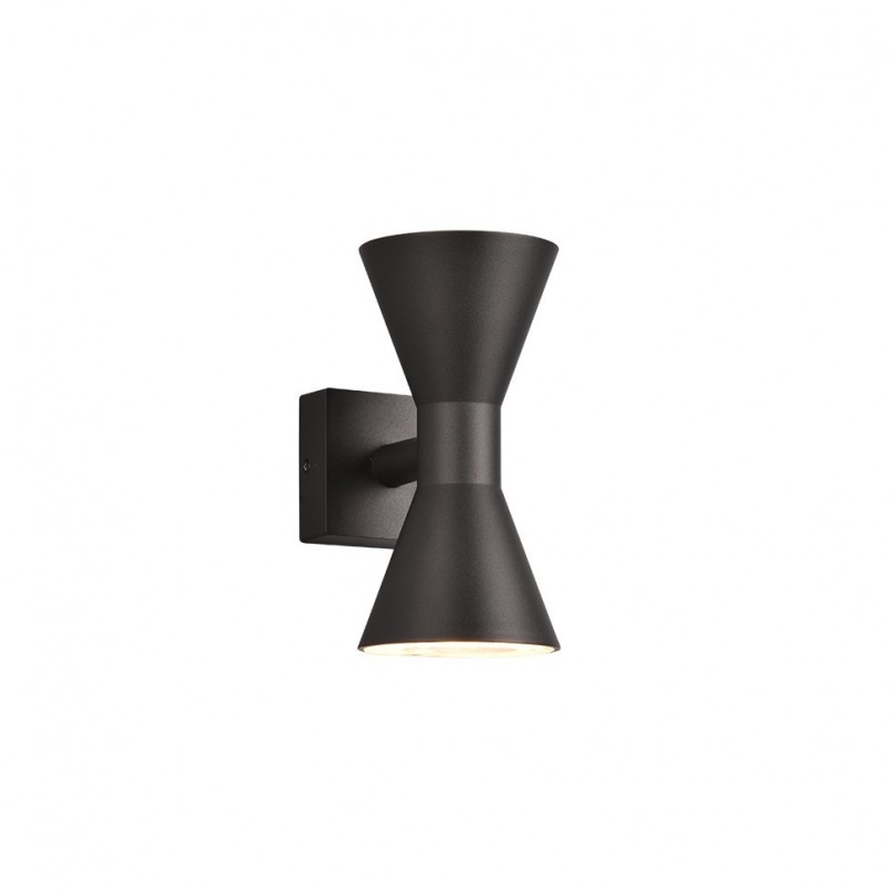 - Ardas - Matt Black Up & Down Wall Lamp IP44 Trio-212560232 - Ardas - Matt Black Up & Down Wall Lamp IP44