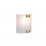 Pura - Antique Brass Wall Lamp with White Glass Pura - Antique Brass Wall Lamp with White Glass