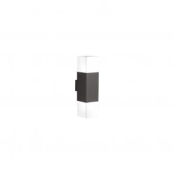 Hudson - Anthracite Square Up & Down Wall Lamp with White Diffuser Hudson - Anthracite Square Up & Down Wall Lamp with White Diffuser