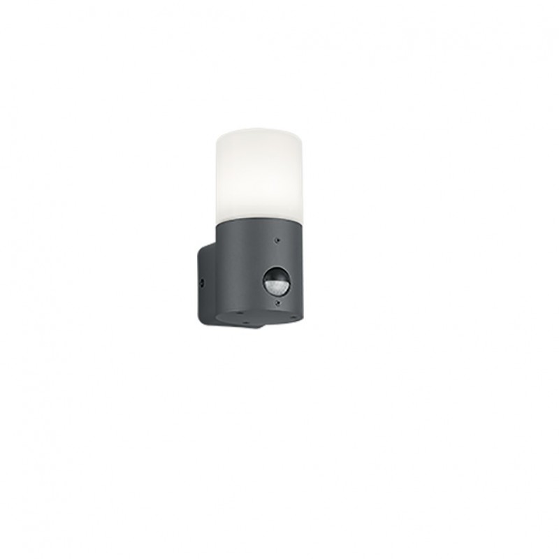 - Hoosic - Anthracite PIR Wall Lamp with White Diffuser Trio-222260142 - Hoosic - Anthracite PIR Wall Lamp with White Diffuser