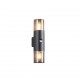 - Hoosic - Matt Black 2 Light PIR Wall Lamp with Smoked Diffuser Trio-222260232 - Hoosic - Matt Black 2 Light PIR Wall Lamp with Smoked Diffuser