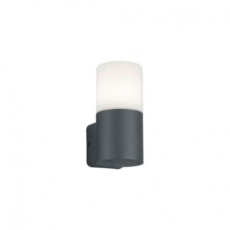 - Hoosic - Anthracite Wall Lamp with White Diffuser Trio-224060142 - Hoosic - Anthracite Wall Lamp with White Diffuser