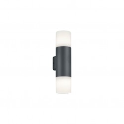 Hoosic - Anthracite 2 Light Wall Lamp with White Diffuser Hoosic - Anthracite 2 Light Wall Lamp with White Diffuser
